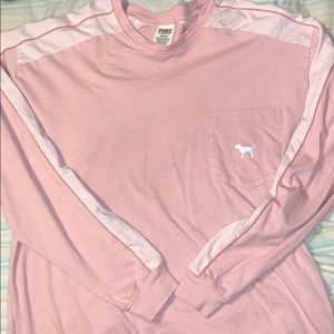Long sleeve Pink shirt.